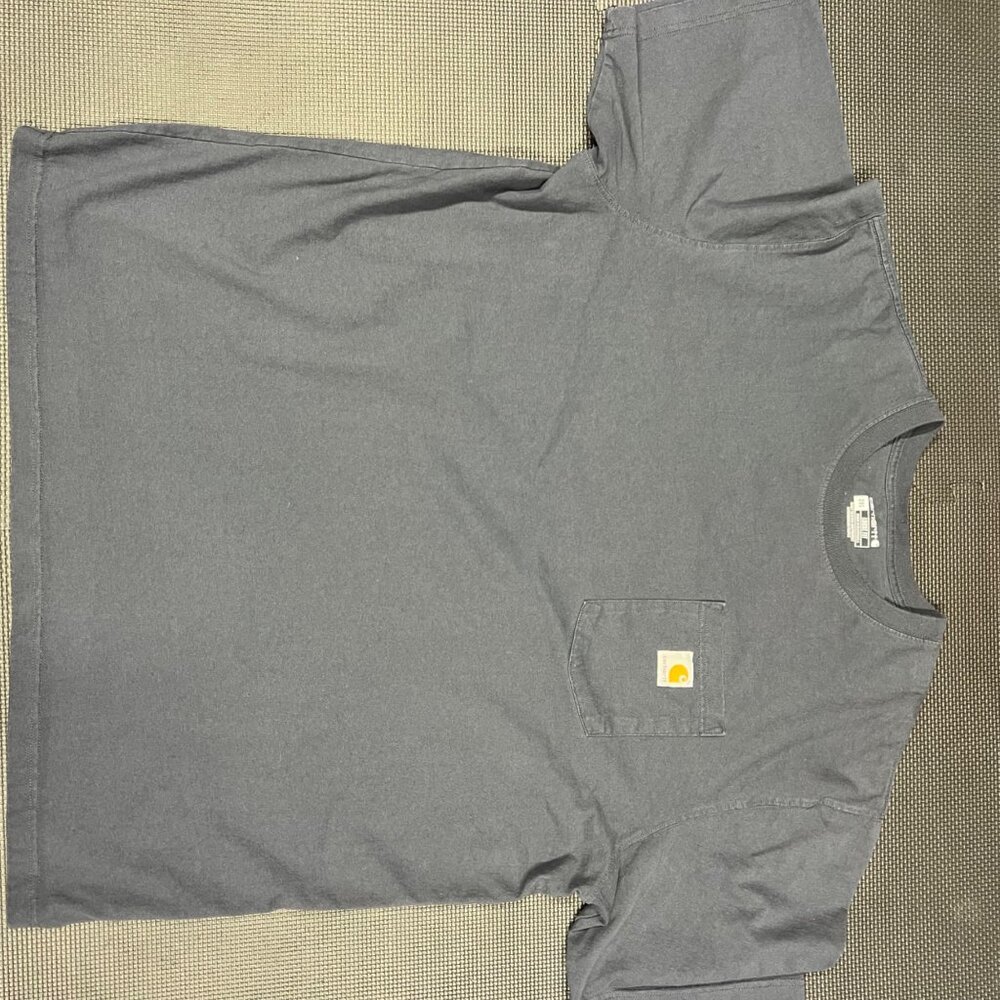 Carhartt Mens Loose Fit Pocket T-Shirt Dark Gray 2XL Cotton Blend Durable Workwe